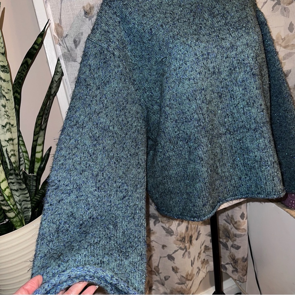 Anthropologie Blue Women's Cowl Neck Sweater - Picture 5 of 5